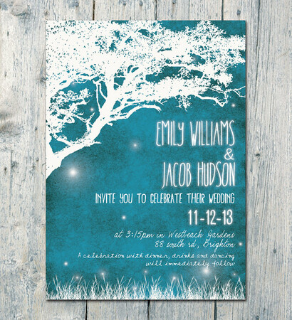 firefly, weddingcard and invitation