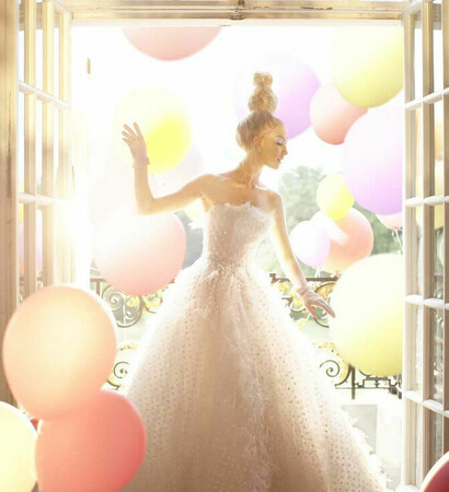 girl, balloons and blonde