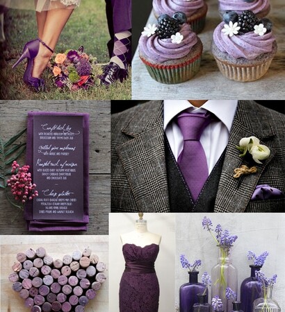 glam, marriage and purple