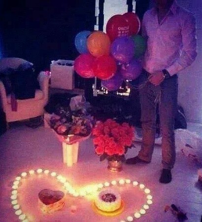 red, wedding proposal and balons