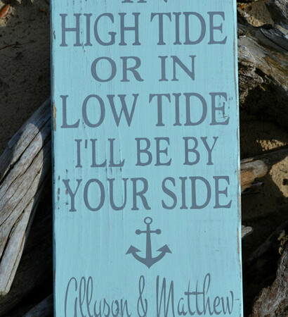 coastal wedding, anchor and beach sign