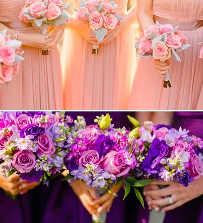 purple, beautiful and pink