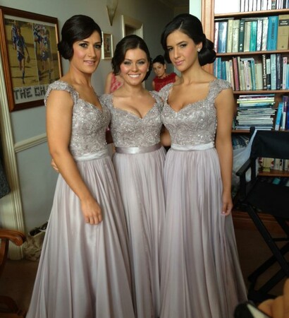 beautiful dresses, grey bridesmaids and weddings