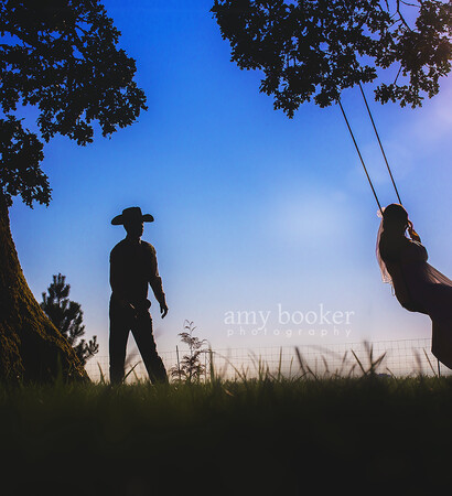 love, cowboy and tree swing