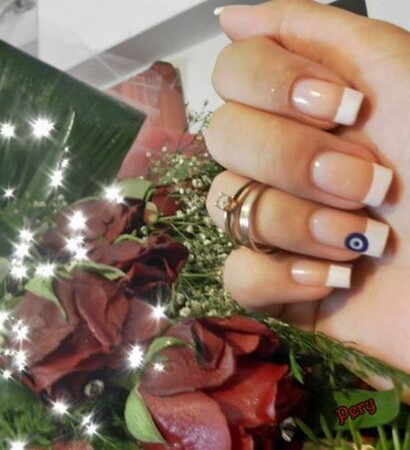 nail art, nail and rose