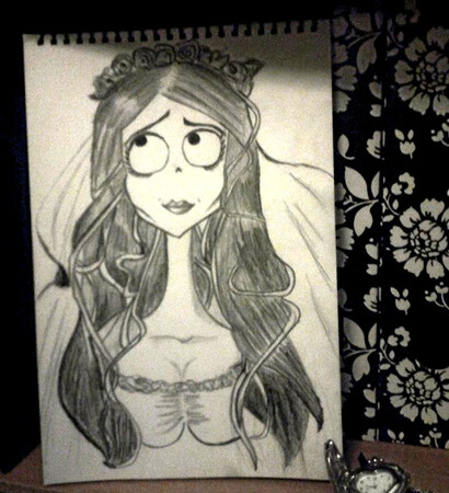wedding dress, watch and tim burton
