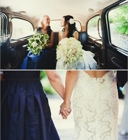 bride, mother and love