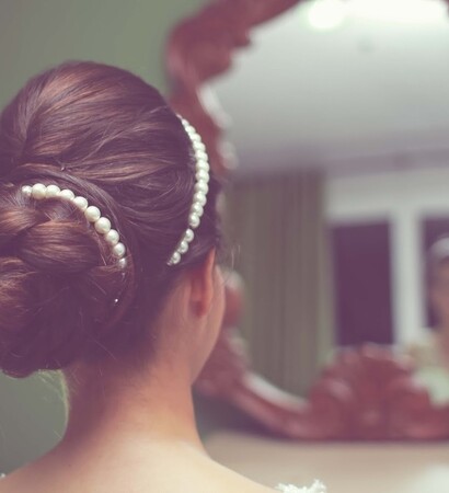 make up, bride and penteado
