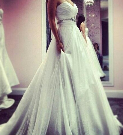 lovely, bride and white