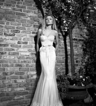 galia lahav, strapless and bride