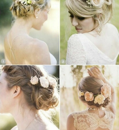 brides hairstyle and en