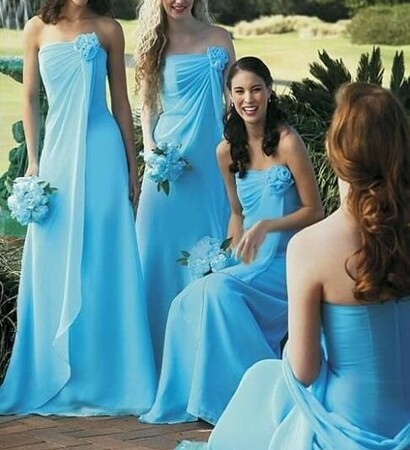 dress, makeup and bridesmaid dress