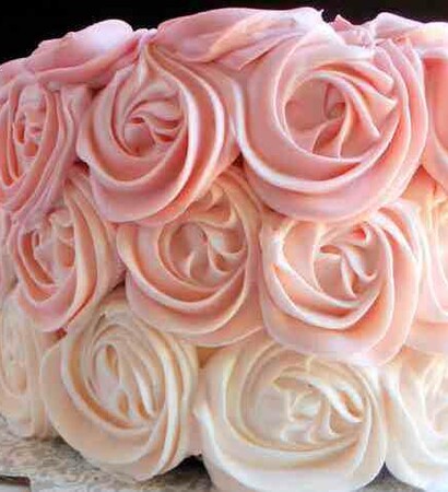 cacke, rose and pink