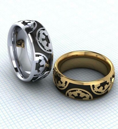 geek, star wars and wedding rings