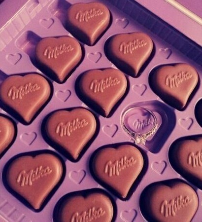 milka, valentinesday and milka praline