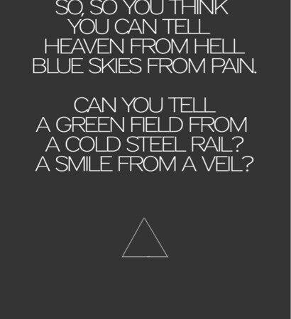 Pink Floyd, wish you were here and typography