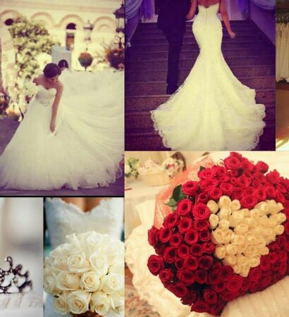 rose, baloons and dress