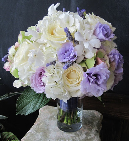 fresh lavender and lavender lisianthus
