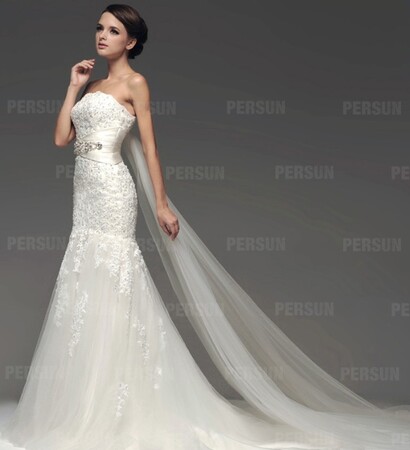 beaded, lace and wedding dress