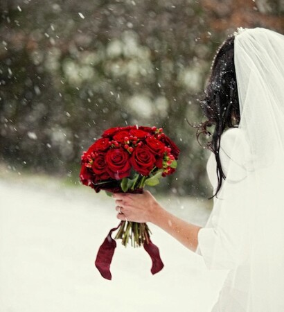 winter, snow and bridal