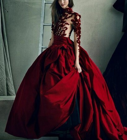 gorgeous wedding, fashion and gorgeous red gown