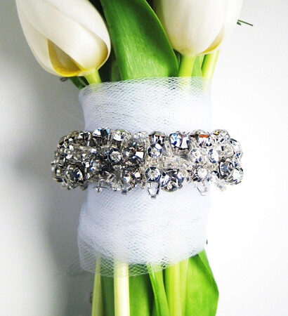 white, bouquet and wrap