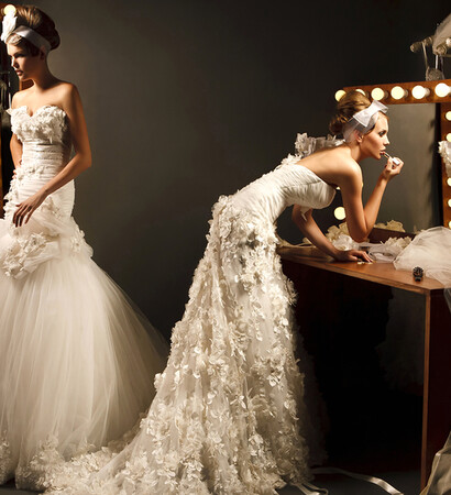 make up, glamor and wedding dresses