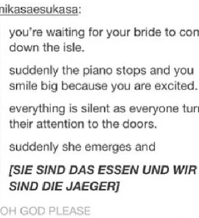 bride, attack in titan and anime