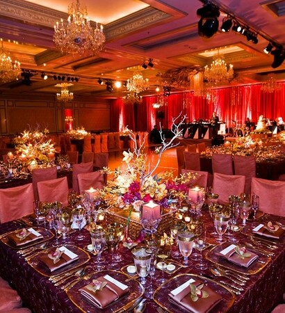 decorations, red and dinner