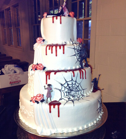 Halloween, congratulations and cake