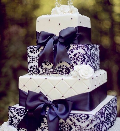 white, bow and cake