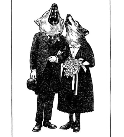 cameron stewart, black and white and wolves