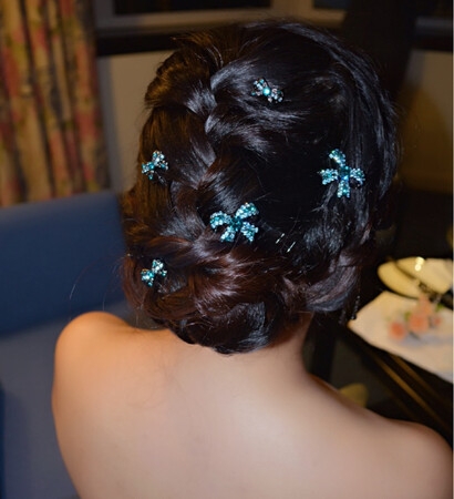 pretty, hairstyling and bride