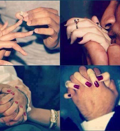 ring, couple and happy