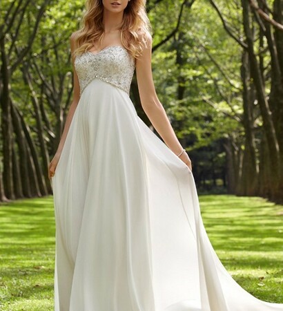 chiffon wedding dress, gorgeous and dress