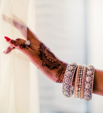 henna tat, arabic and bride