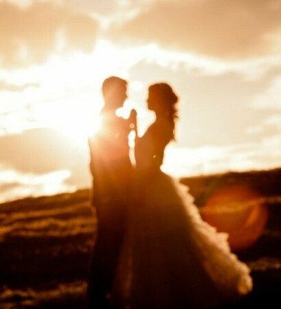 bride, dress and groom