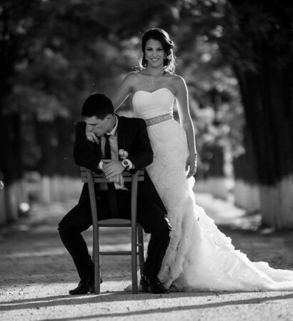 wedding dress, black amd white and bride