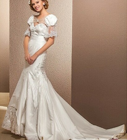 winter weding dress, long and lace wedding dress