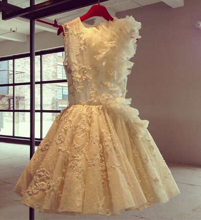 white, dress and Giambattista Valli