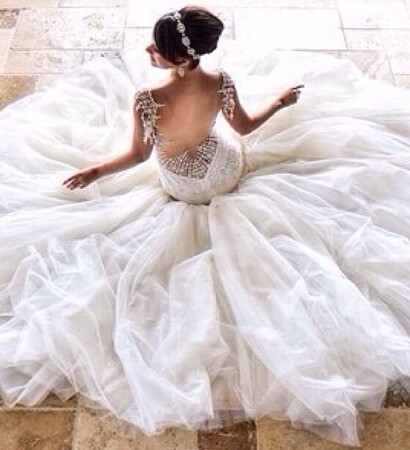 dress, wedding day and diamonds