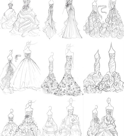 wedding sketches, b&w and beautiful