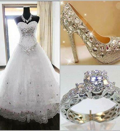 wedding dress, fashion and luxurious