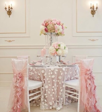 reception, bridal shower and chair decor