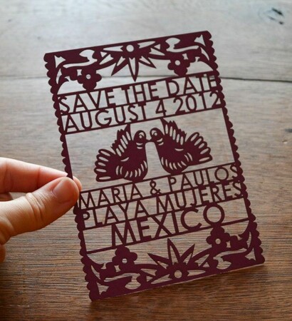 mexican theme, save the date and invite
