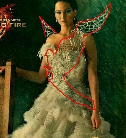 hunger games, wedding dress and kitty