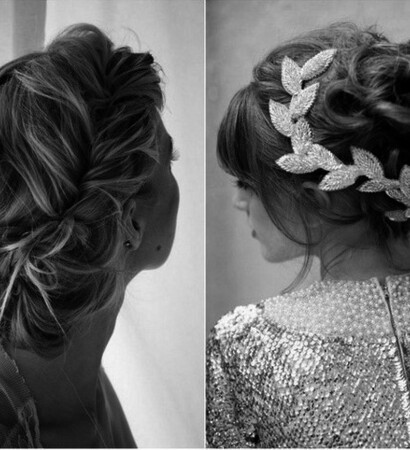 black and white, WeddingHair and hair style