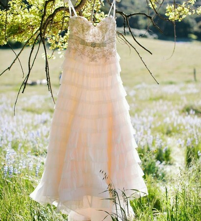 dress, ruffled and pink