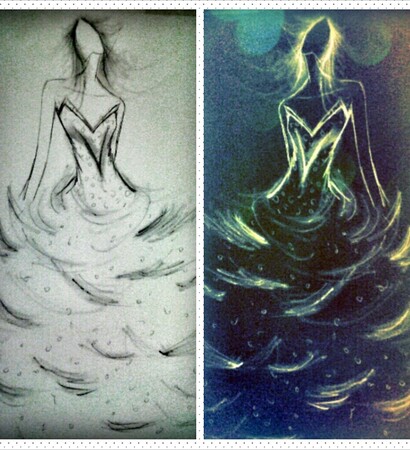 Swan, sketch and design