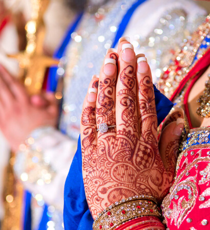 indian bride, mendhi and dulhan